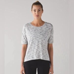 Lululemon Athletica | Run It Out Tee in Tiger Space Dye Balck White